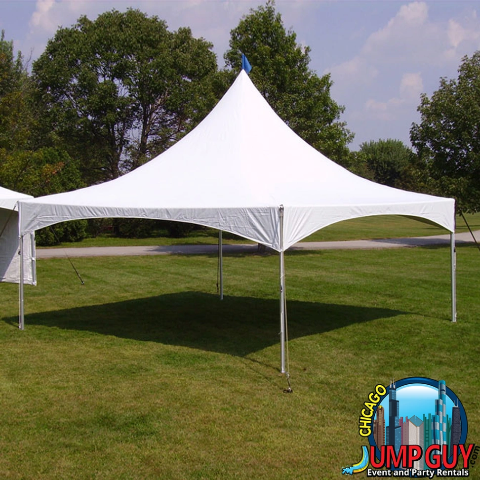 20x20 high peak frame tent rental Highland Park IL private celebration near Ravinia neighborhood 60035