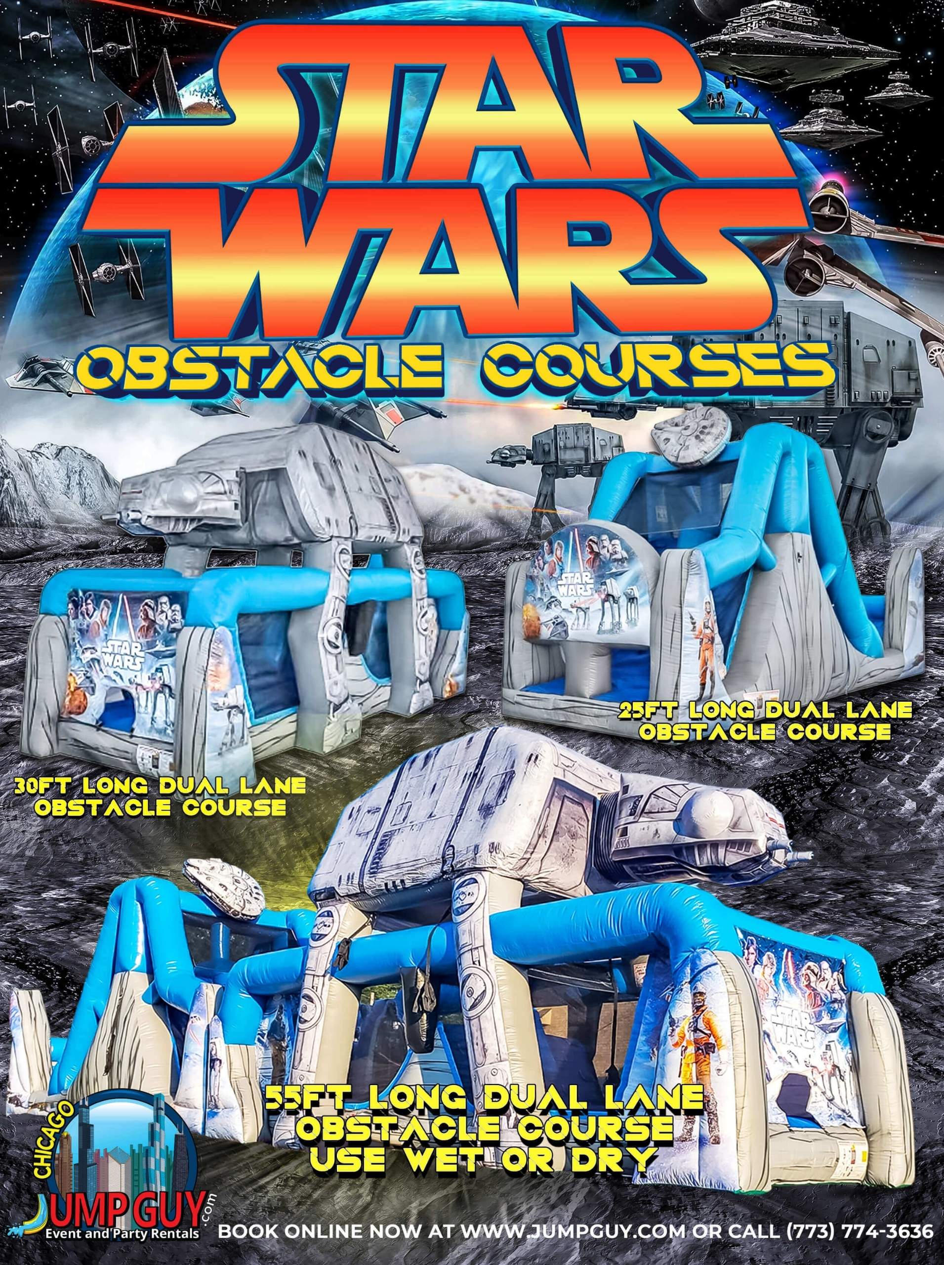Star Wars inflatable obstacle course rental Highland Park IL Heller Nature Center adventure day 60035